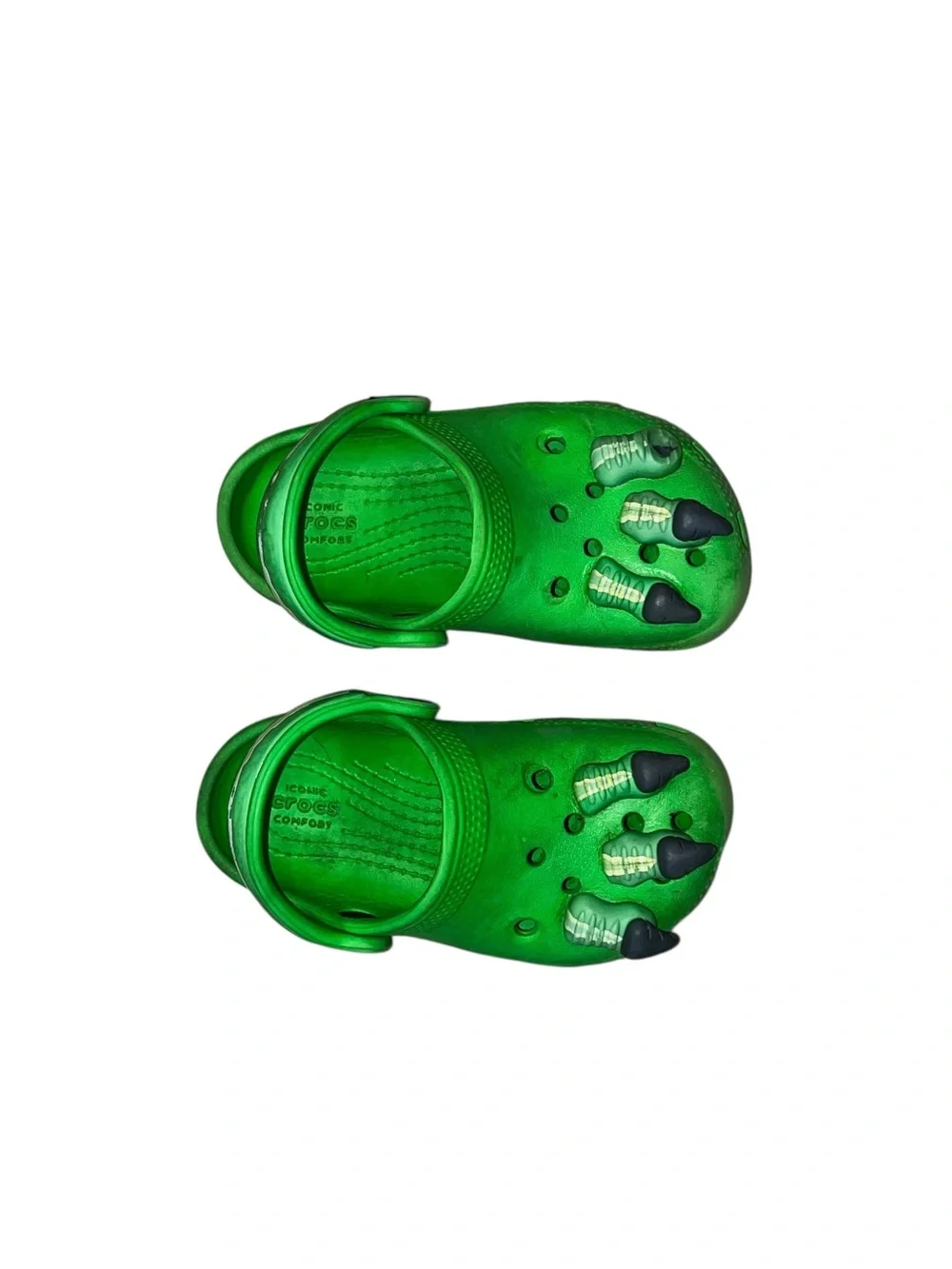 Dinosaur claw Crocs classic clogs shoes green toddler 8 child boy